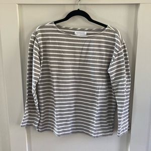 Everlane Sz M Heavyweight striped boatneck top